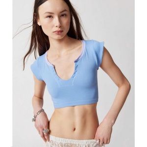 Out From Under Go For Gold Seamless Cropped Top